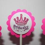 Princess Crown Party Cupcake Toppers