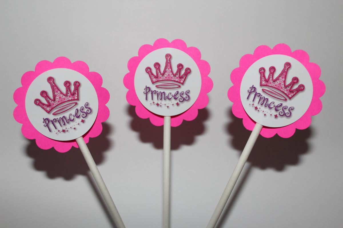 Princess Crown Party Cupcake Toppers on Luulla