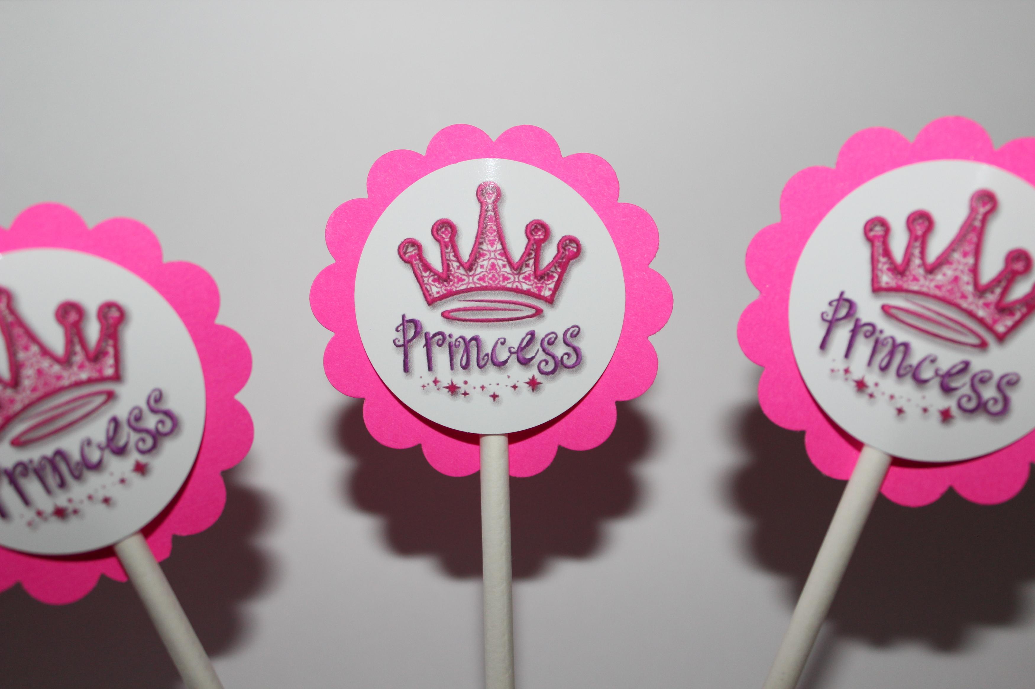 Princess Crown Party Cupcake Toppers on Luulla
